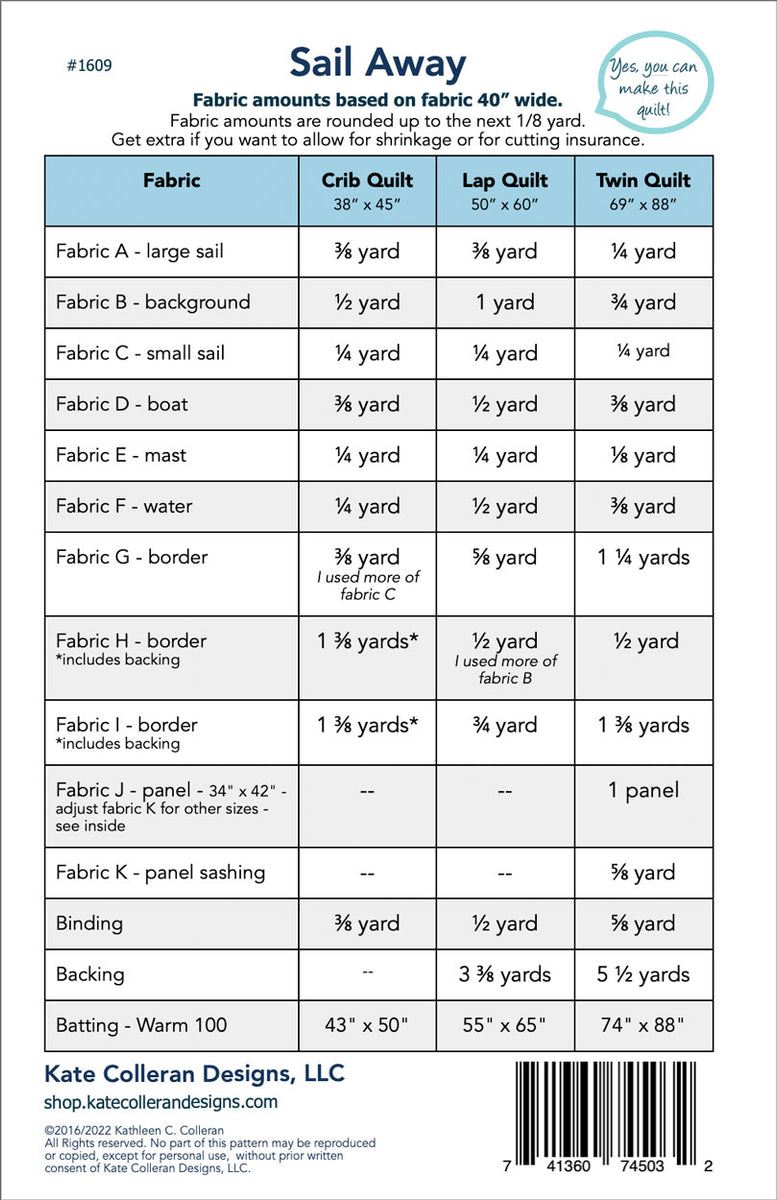 Sail Away Kate Colleran Designs