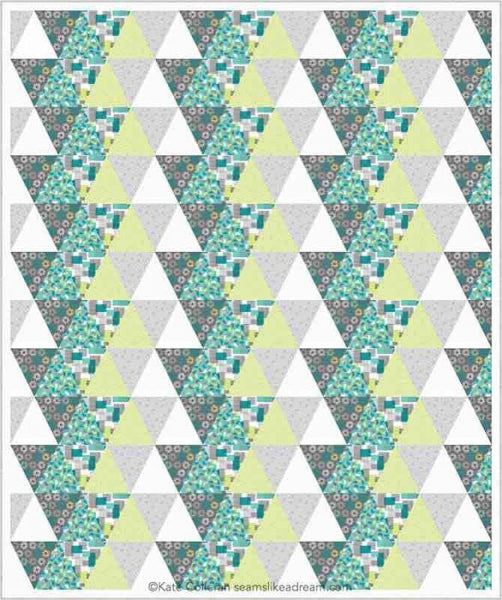 triangle quilt in green
