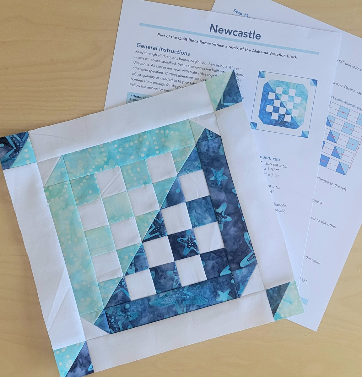Newcastle Quilt Block PDF Pattern – Kate Colleran Designs