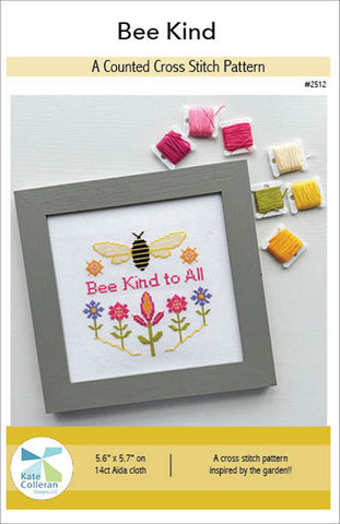Bee Kind Cross Stitch Pattern