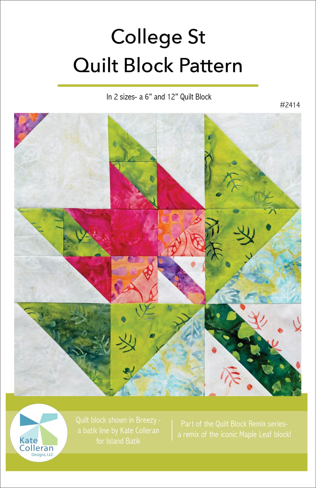 College Street Quilt Block PDF Pattern – Kate Colleran Designs