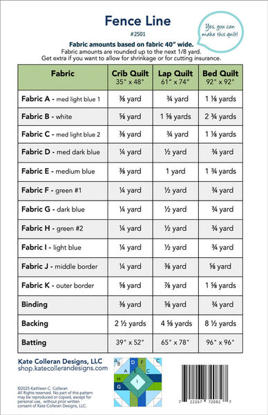 Fence Line quilt pattern