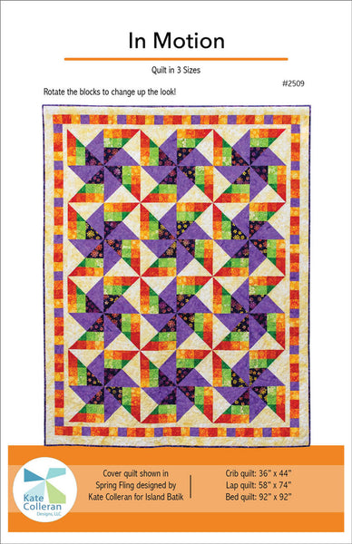 Colorful quilt pattern with geometric design on a white background
