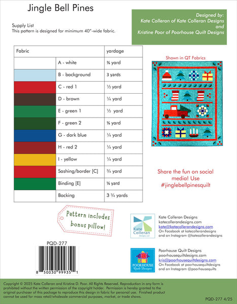 Jingle Bell Pines BOM pattern