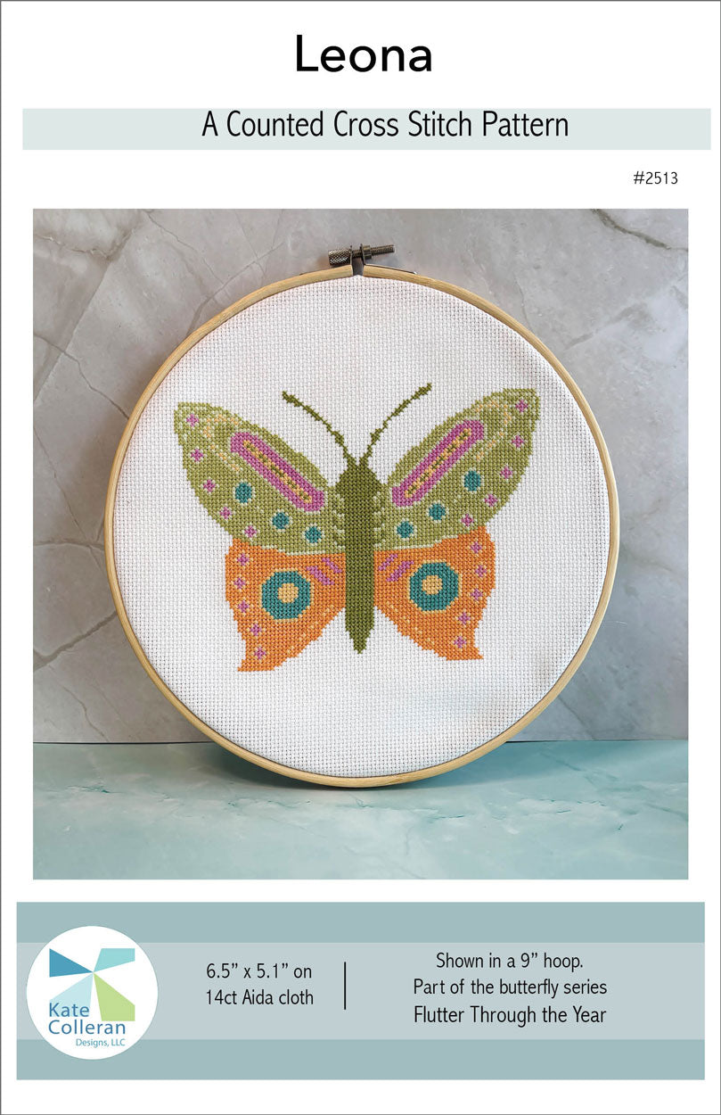 Leona Butterfly Cross Stitch Pattern