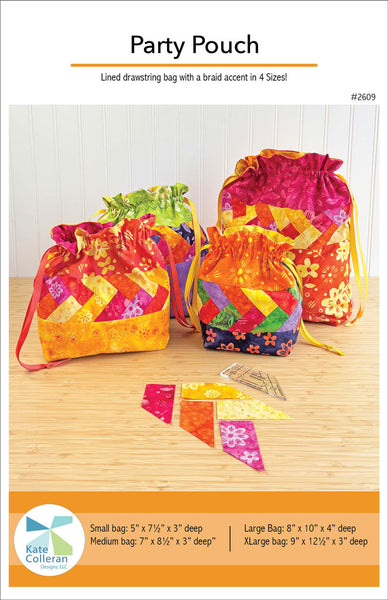 Party Pouch drawstring bag pattern