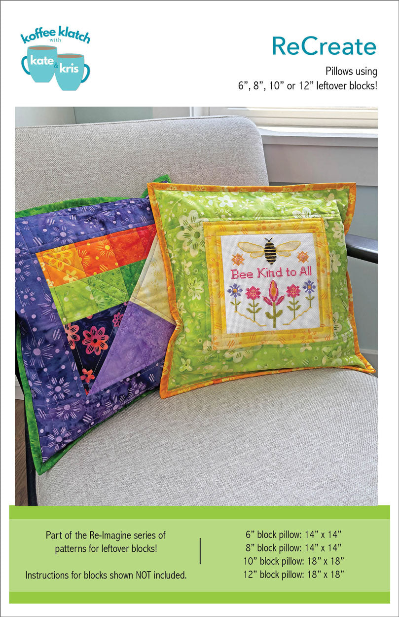 ReCreate Pillow Cover PDF Pattern