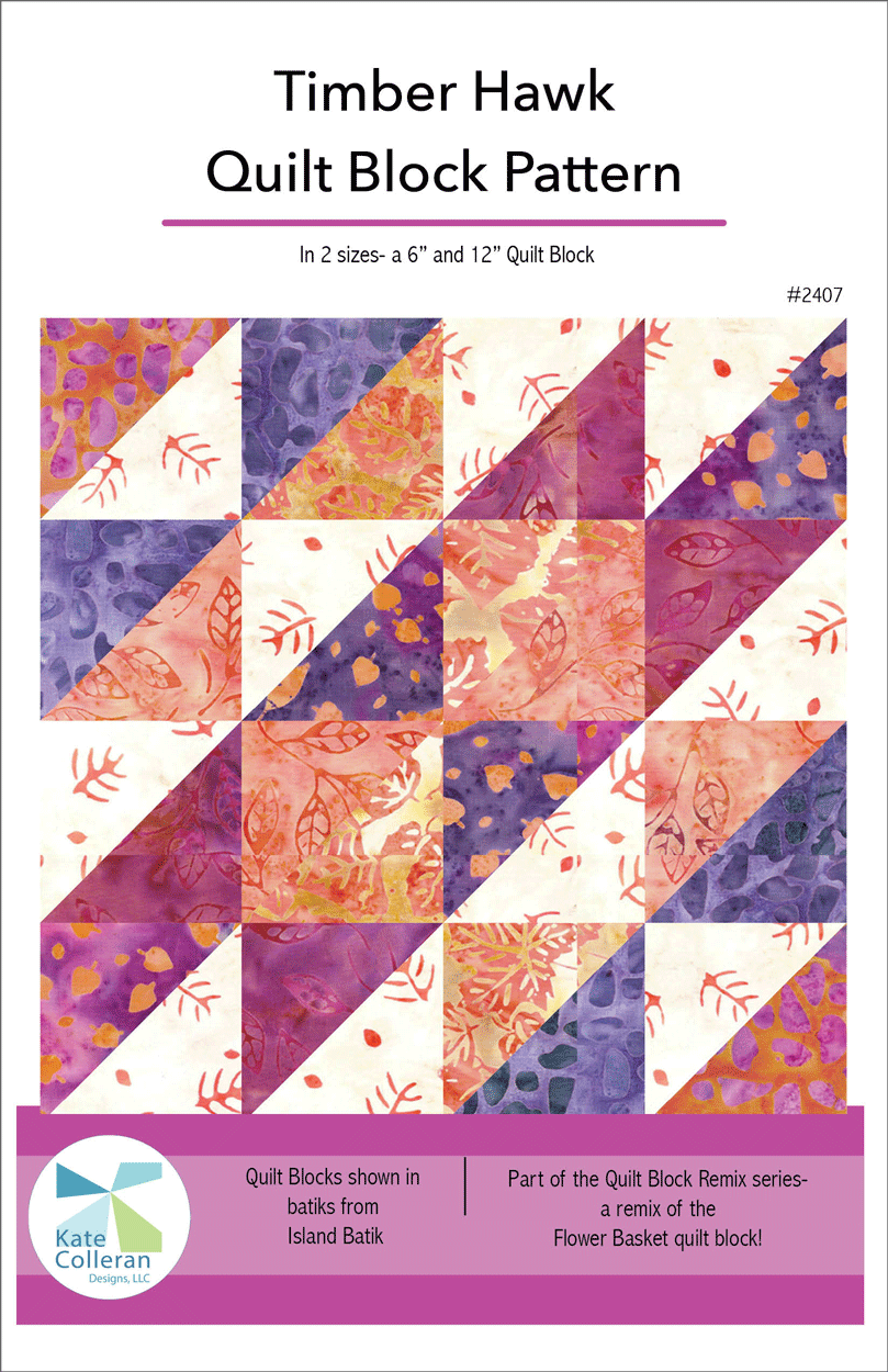Backpack Pattern Quilt Block Timber Hawk Quilt Block PDF pattern – Kate Colleran Designs