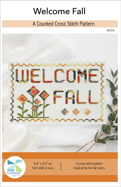 Welcome Fall Cross Stitch PDF Download Pattern