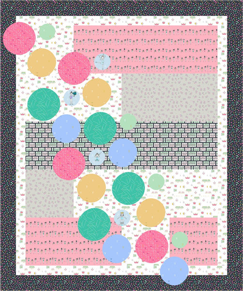 Bubbles quilt in Applause fabric by Sandra Clemons