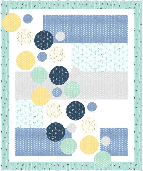 Bubbles quilt in No Limits fabric by Dear Stella