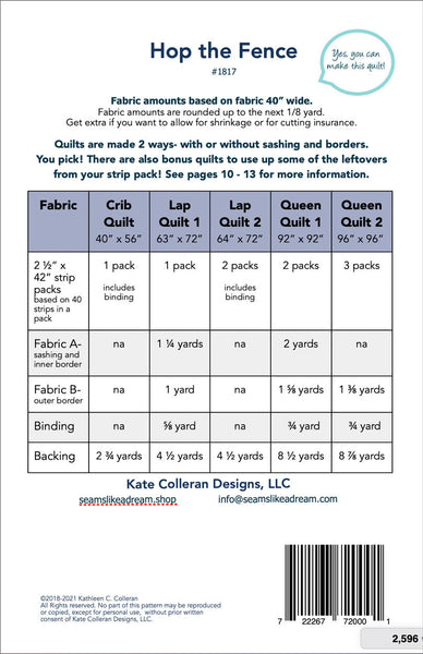 Hop The Fence - PDF Download pattern