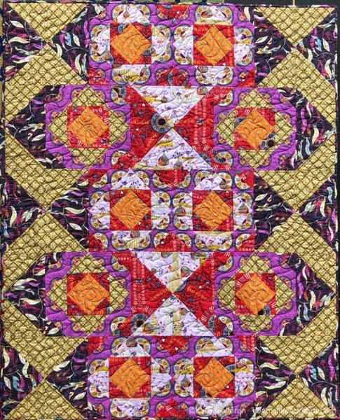 In and Out- flying geese quilt in Horizons fabric by Kathleen Doughty