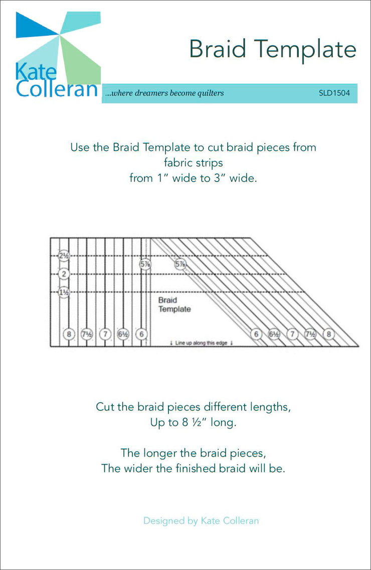 Braid Template Kate Colleran Designs